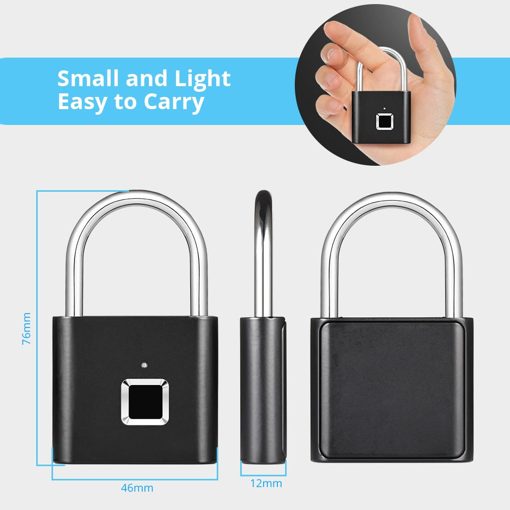 Fingerprint Lock - Smart Lock | Gym Lock | Swimming Pool Lock | Office Locker Lock | School Locker Lock | Highly Secure | No one Else Can Get In